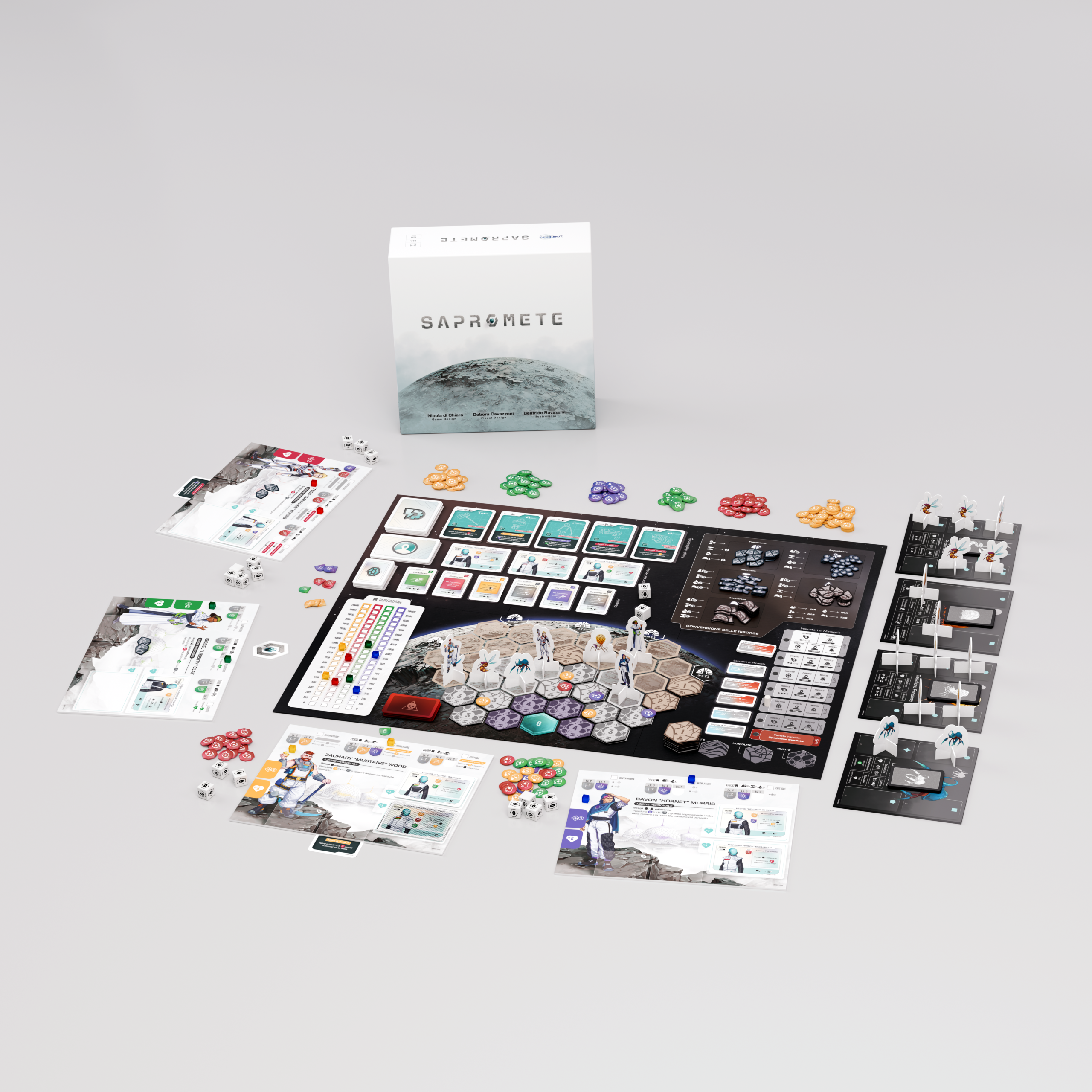 Sapromete_by_Loomoon_Setup_board_game_visual_design_tabletop_debora_cavazzoni